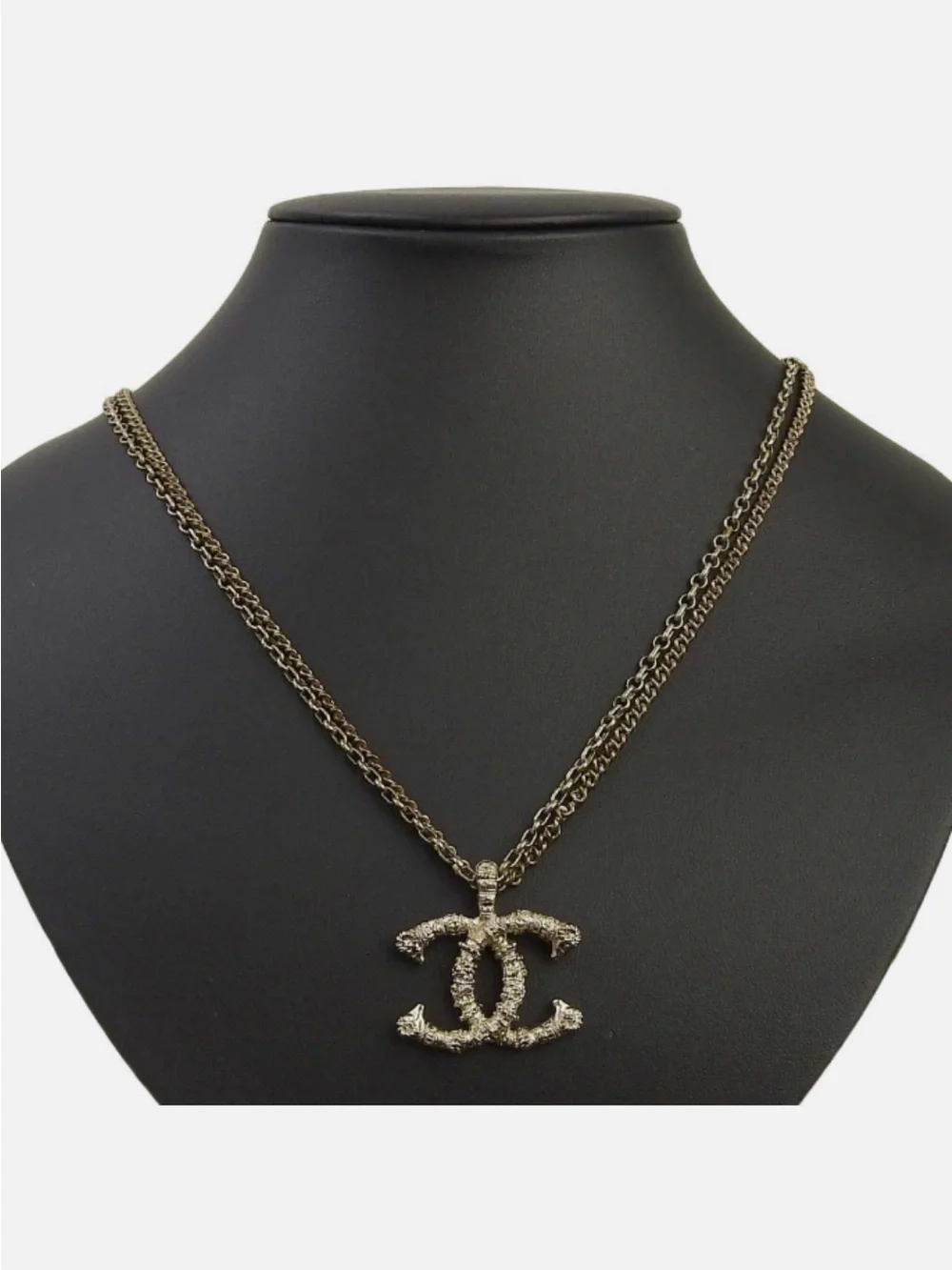 Chanel Logo Pendant Necklace - Gold Chain